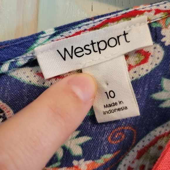 Westport Blue Paisley Flowy Jumpsuit - Picture 11 of 11